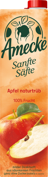 Amecke Apfelsaft Naturtrüb 100% Fruchtgehalt 1L