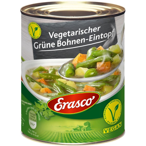 Erasco vegetarischer Grüne Bohnen Eintopf, 800g