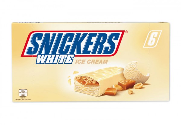 Snickers Eis White Ice Cream Riegel 6 Stück
