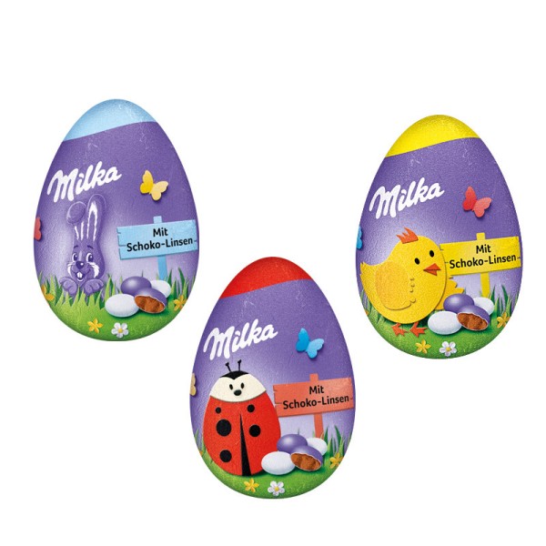 Milka Lustiges Oster-Ei 3-fach sortiert, 50g