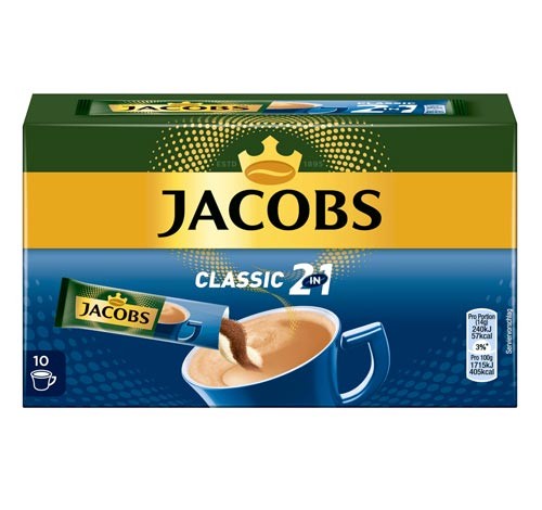 Jacobs Classic 2in1 10 Sticks, löslicher Kaffee