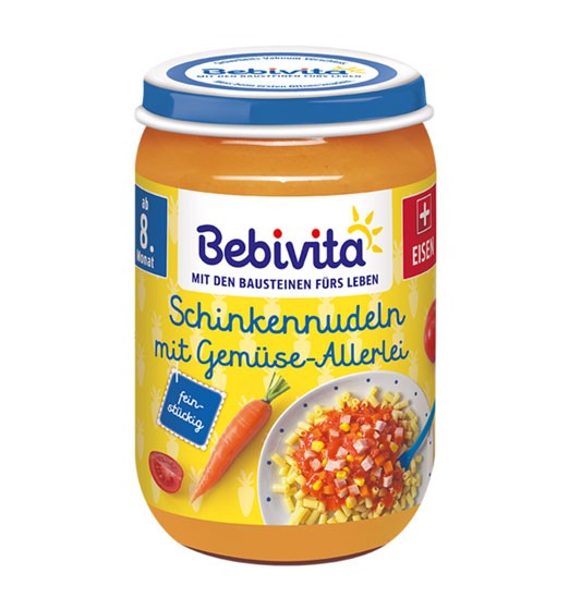Bebivita Schinkennudeln mit Gemüse-Allerlei ab dem 8. Monat 220g