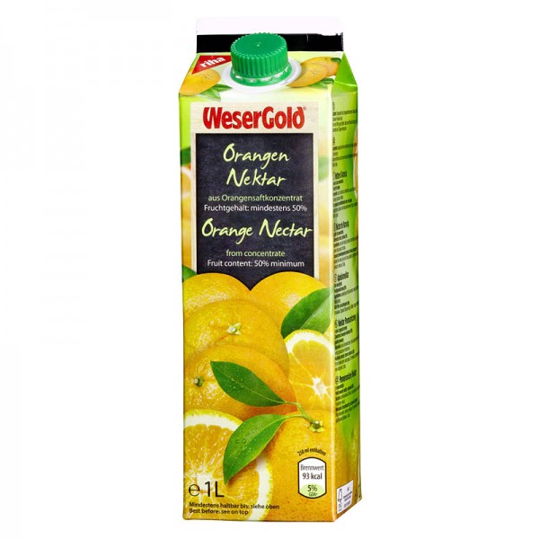 Weser Gold Orangen-Nektar 1L