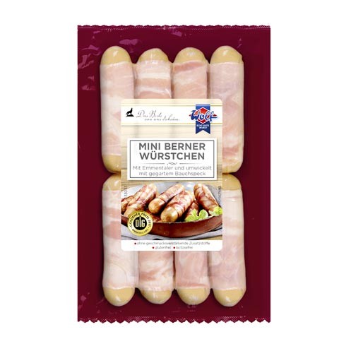 Wolf Mini Berner Würstchen mit Emmentaler und Bauchspeck 250g