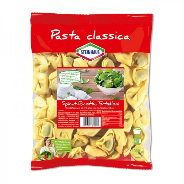 Steinhaus Pasta Classica Tortelloni Spinat-Ricottafüllung 1kg