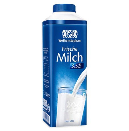 Weihenstephan Frische Vollmilch 3,5 %, 1L