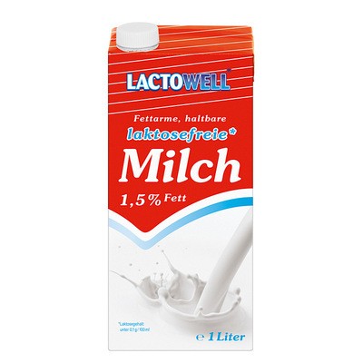 Lactowell H-Milch 1,5%, Laktosefrei*, 1L