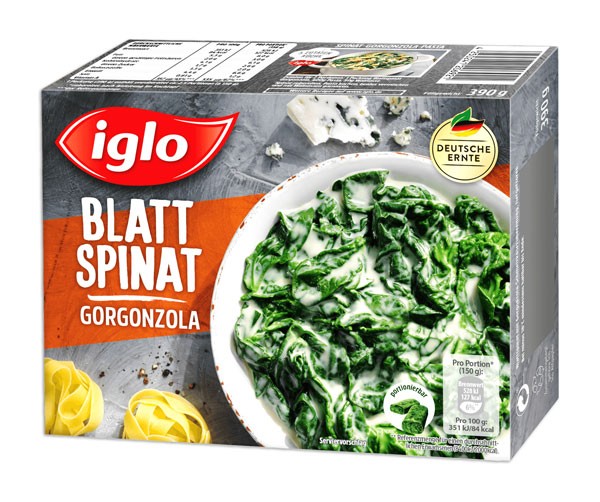 Iglo Blattspinat Gorgonzola 390g