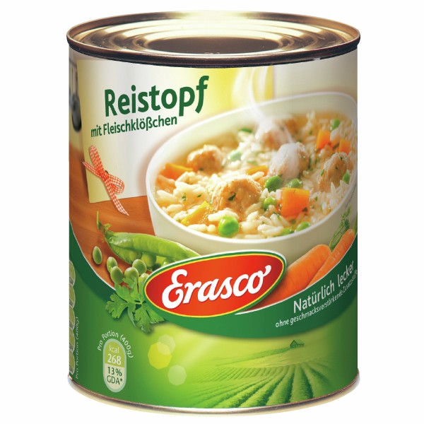 Erasco Reistopf mit Fleischklößchen 800g