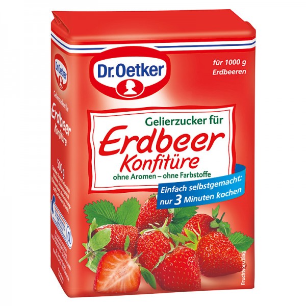 Dr. Oetker Gelierzucker für Erdbeerkonfitüre 500g