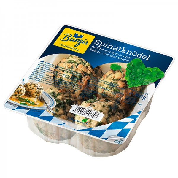 Burgis Spinatknödel aus Spinat und Brezen-Semmel-Würfel 300g