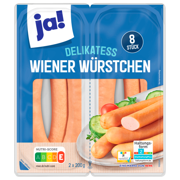 Wiener Würstchen 8er Packung, 400g