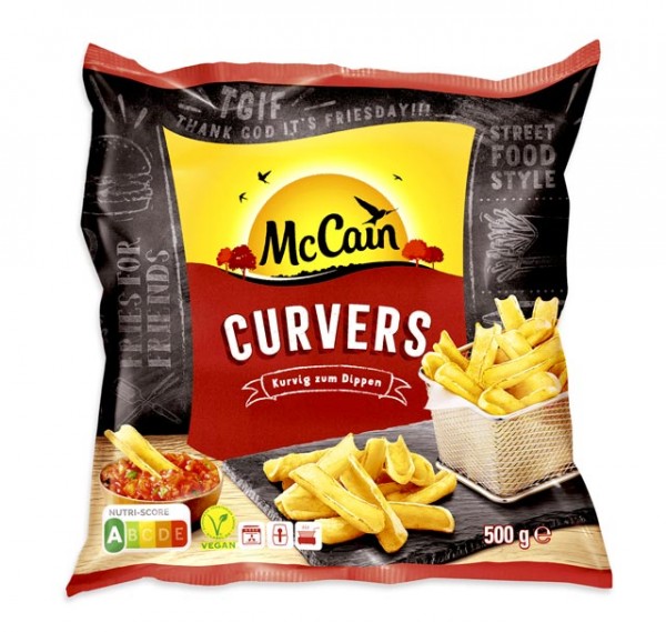 McCain Curvers, Kurvige Pommes zum Dippen, 500g