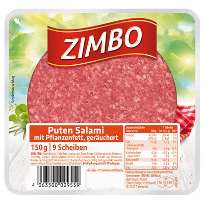 Zimbo Putensalami 150g