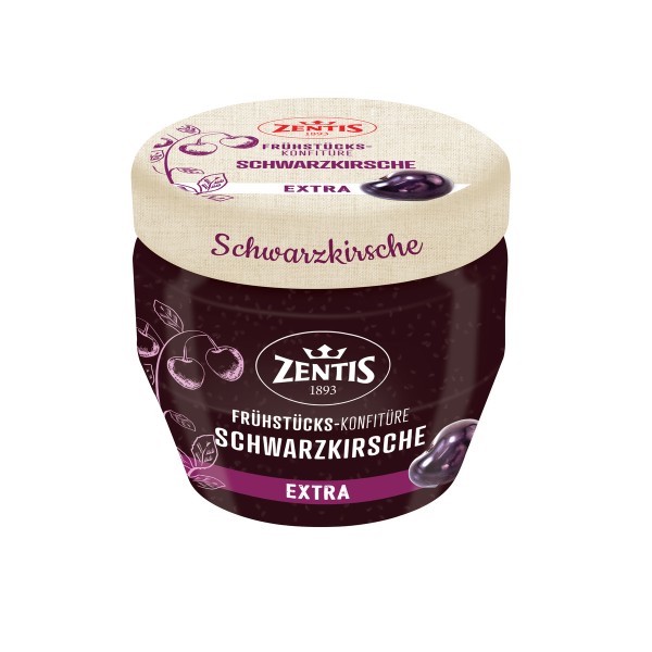 Zentis Frühstücks-Konfitüre Extra Schwarzkirsche 230g