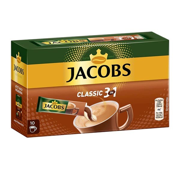 Jacobs Classic 3in1 10 Sticks, löslicher Kaffee
