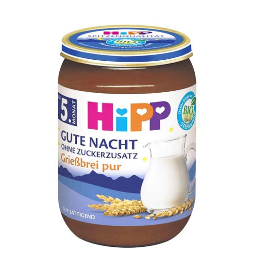 Hipp BIO Gute Nacht Grießbrei pur ab dem 5. Monat 190g