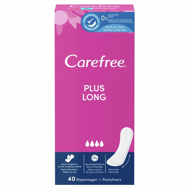 Carefree Slipeinlagen Extra Lang, 40 Stück Packung