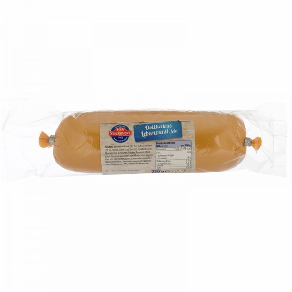 Stockmeyer Delikatess Leberwurst fein 250g