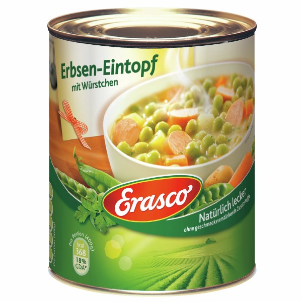 Erasco Erbsen Eintopf mit Würstchen 800g