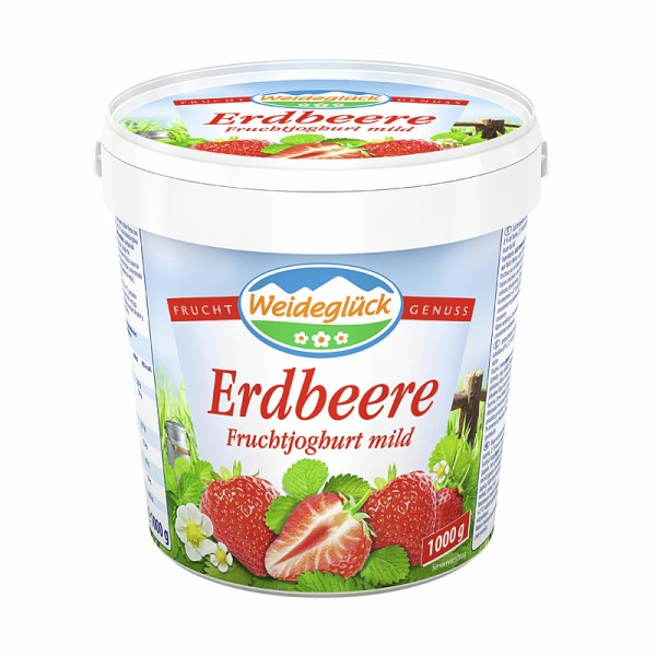 Weideglück Fruchtjoghurt Erdbeere 3,5% 1kg
