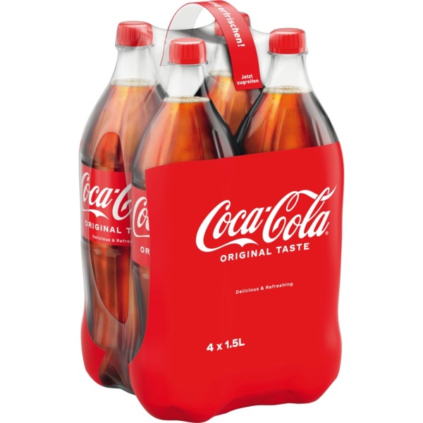 Coca Cola 4 x 1,5L, PET