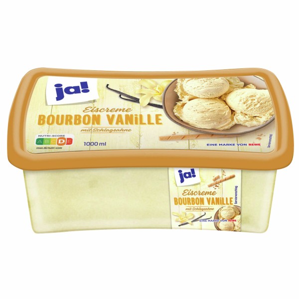 Bourbon Vanille Eiscreme, 1000ml