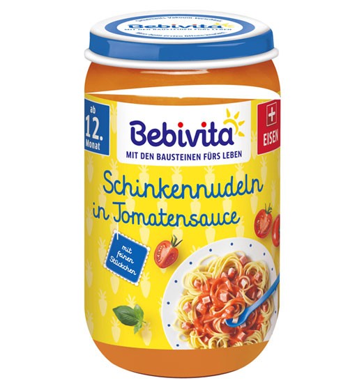 Bebivita BIO Schinkennudeln in Tomatensauce ab dem 12. Monat 250g
