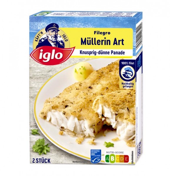 Iglo Filegro Fisch Müllerin Art 250g