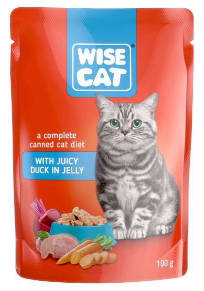 Katzenfutter Nass mit Ente in Gelee für Kitten, 100g