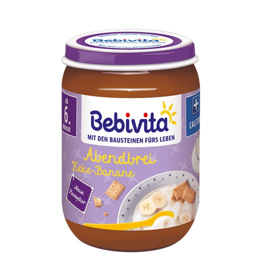 Bebivita BIO Abendbrei Keks-Banane ab dem 6. Monat 190g
