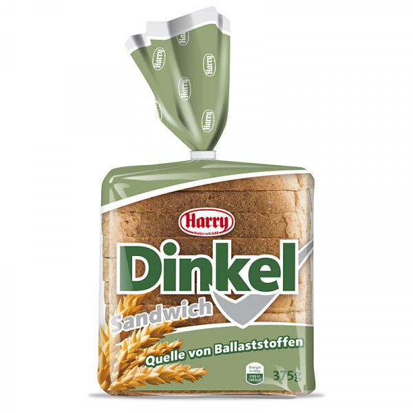 Harry Dinkel Sandwich Toastbrot, 250g Packung