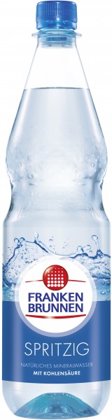 Franken Brunnen Mineralwasser Spritzig Einzelflasche 1L PET