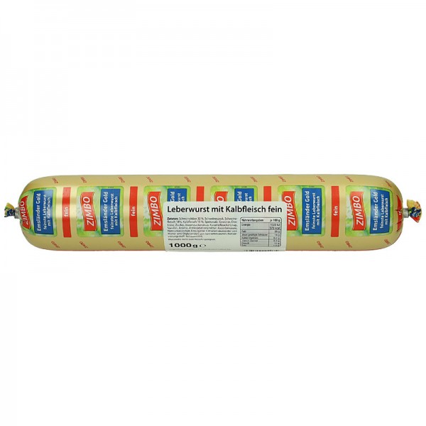 Zimbo Leberwurst mit Kalbfleisch fein 1kg