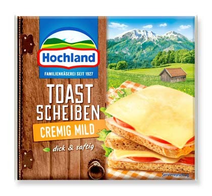 Hochland Schmelzkäse Toast Scheiben Cremig-Mild 200g