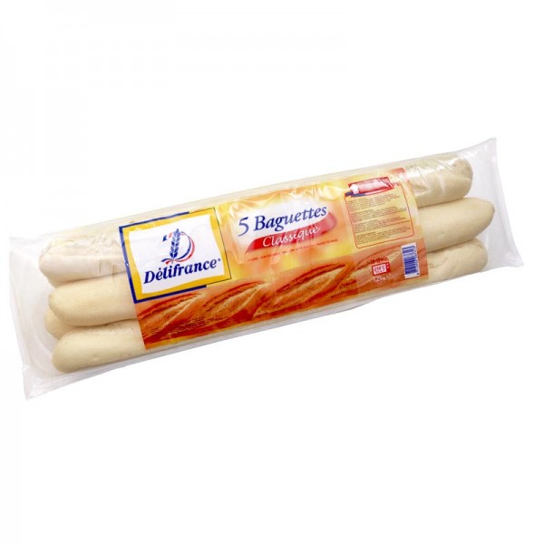 Délifrance Baguette, XL Packung mit 5 Stück x 250g