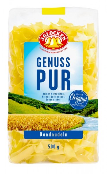 3 Glocken Genuss Pur Bandnudeln 500g