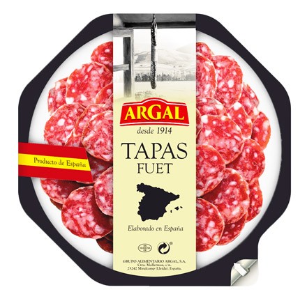 ARGAL Tapas Fuet, geschnitten in kleine Scheibchen, in der Snackbox
