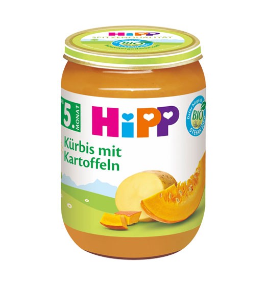 Hipp BIO Kürbis mit Kartoffeln ab dem 5. Monat 190g