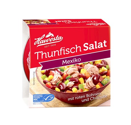 Hawesta Thunfisch Salat Mexiko, MSC-zertifiziert 160g