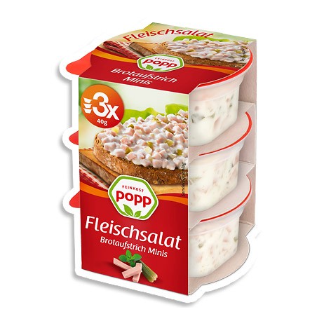 Popp Fleischsalat Minis 3x40g