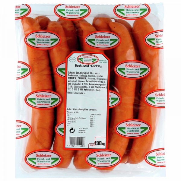 Schleizer Bockwurst, 1500g Packung