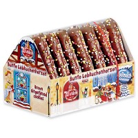Wicklein Bunte Lebkuchenherzen mit Vollmilchschokolade 215g