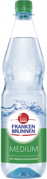 Franken Brunnen Mineralwasser Medium Einzelflasche 1L PET