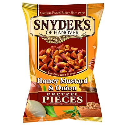 Snyder&#039;s Honey Mustard &amp; Onion Pretzel Pieces 125g