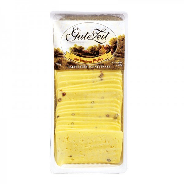 Gute Zeit Schnittkäse mit buntem Pfeffer 500g