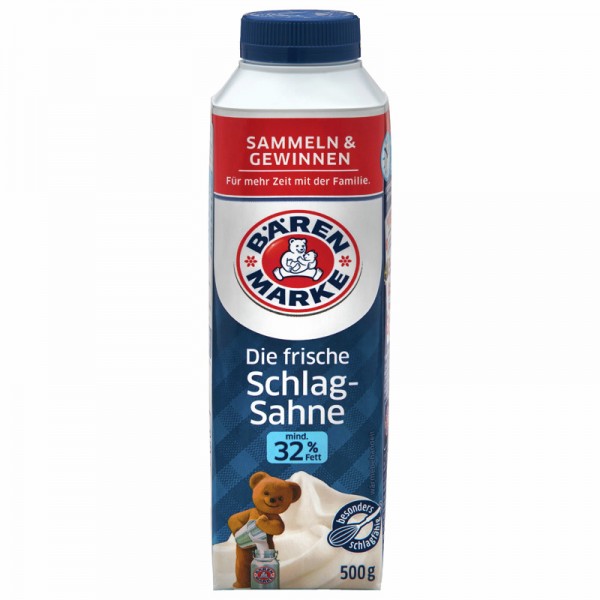 Bärenmarke Die frische Schlagsahne 32% 500g