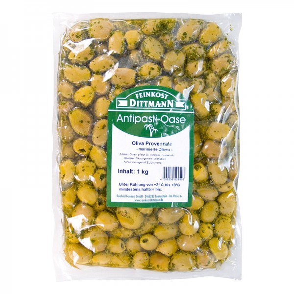 Dittmann Oliva Provencale Grüne Oliven mit Kräutern XL 1kg