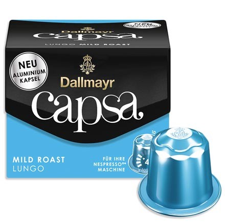Dallmayr Capsa Lungo Mild Roast Kaffee Kapseln 10 Stück