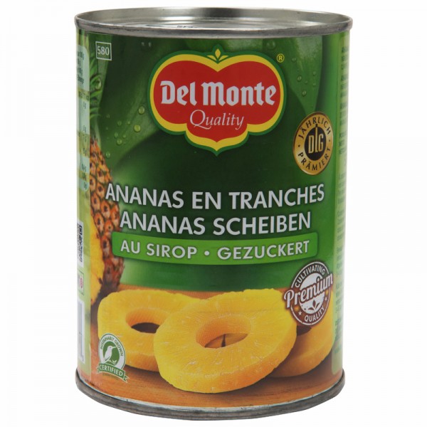 Del Monte Ananasscheiben 580ml Dose, 350g